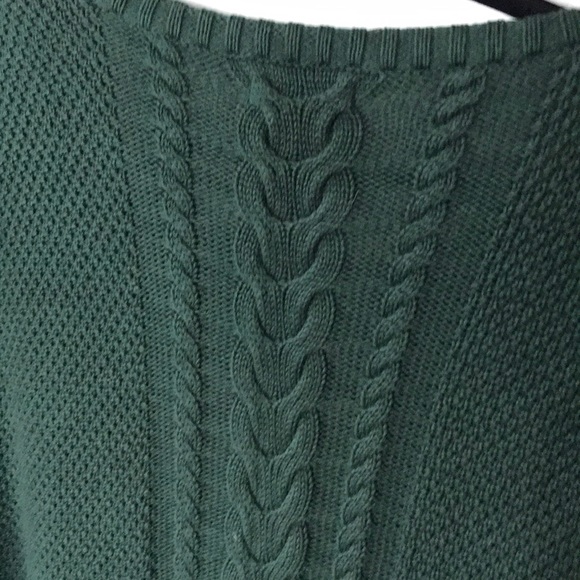 Nautica Green Crew Neck Cable Knit Sweater XXL - Picture 6 of 7